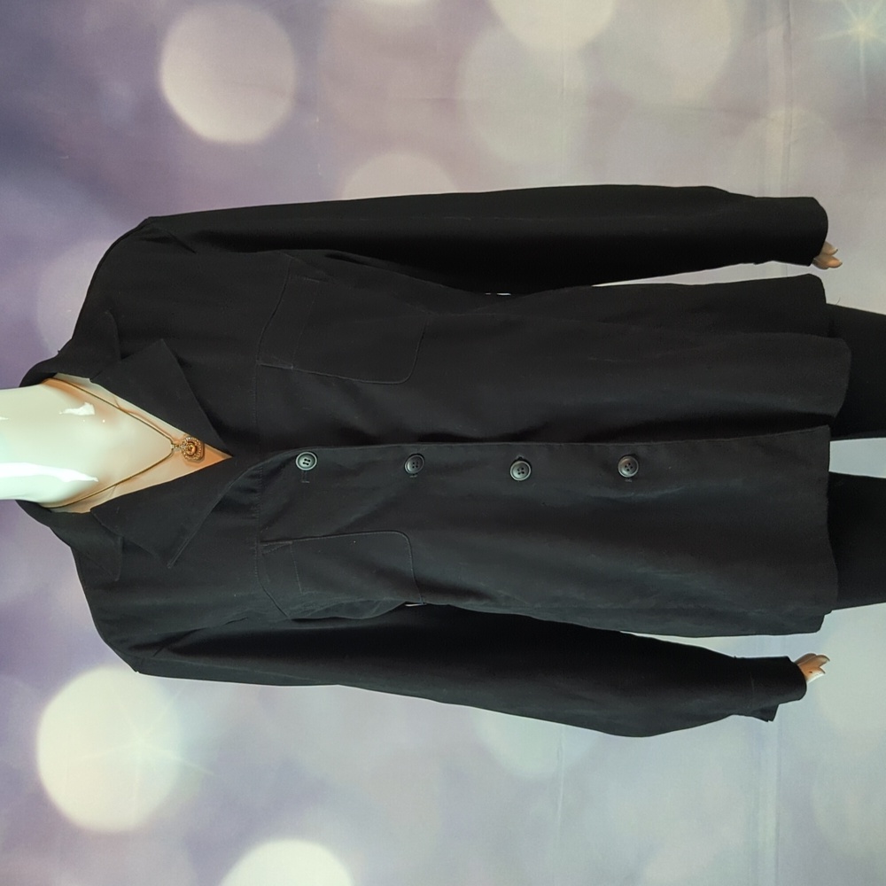 Express sz L Black Button Down Long Sleeve Top / Blouse / Over Shirt